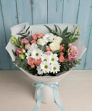 Букет цветов из:  Розы, Лизиантусы и Хризантемы #REPLACE_PRED# Кудепста