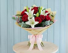 Букет цветов из:  Лилии и Розы #REPLACE_PRED# Кудепста