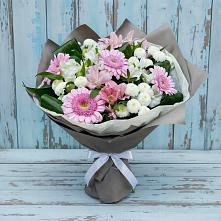 Букет цветов из:  Герберы, Альстромерии и Хризантемы #REPLACE_PRED# Кудепста