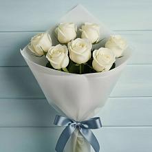 Букет 7 Белых роз Эдлесс Лав в Кудепста