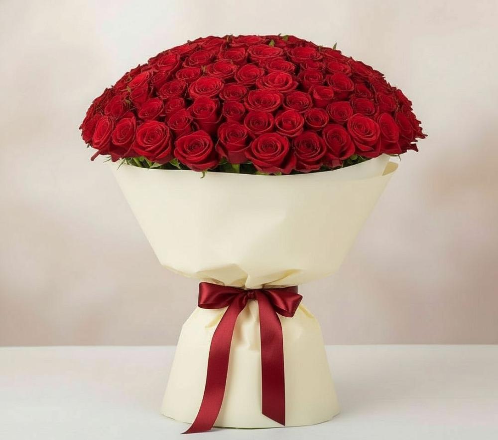 Букет 101 Красная роза Милано в Кудепста