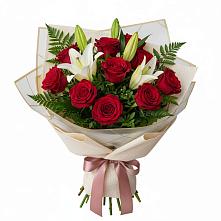 Букет цветов из:  Лилии и Розы в Кудепста