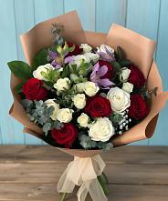 Букет цветов из:  Розы и Альстромерии #REPLACE_PRED# Кудепста