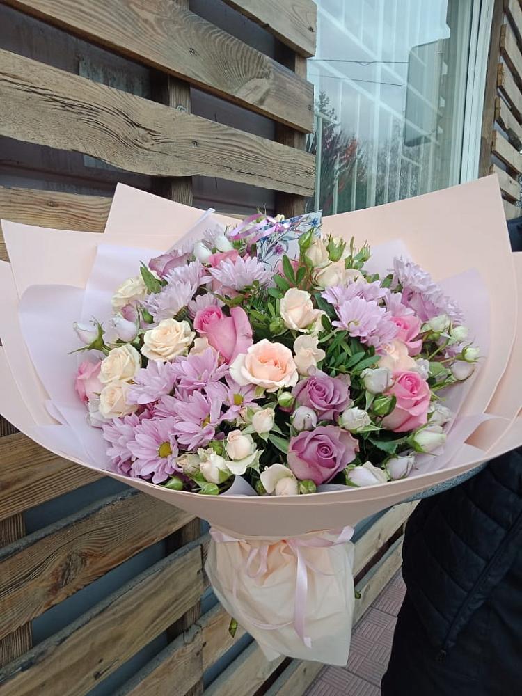 Букет цветов из: Розы и Хризантемы в Кудепста