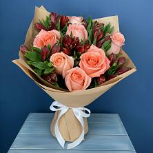 Букет цветов из:  Розы и Альстромерии в Кудепста