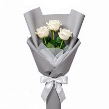 Букет 3 белые розы #REPLACE_PRED# Кудепста