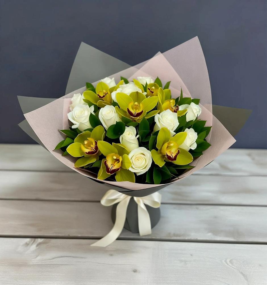 Букет цветов из: Орхидеи и Розы в Кудепста