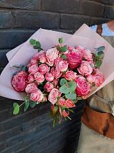 Букет розы в пальмах в Кудепста Букет цветов из: Розы в Кудепста