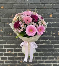 Букет цветов из:  Герберы и Хризантемы в Кудепста
