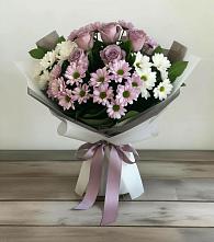 Букет цветов из:  Хризантемы и Розы в Кудепста