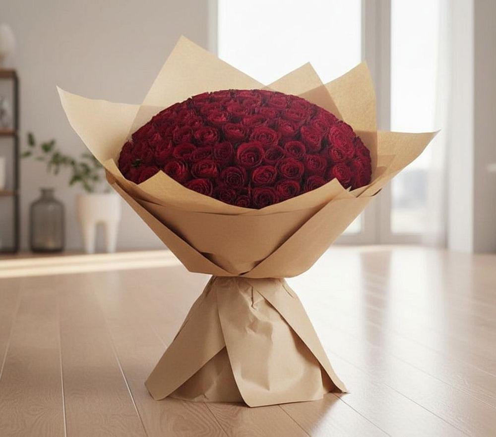 Букет 101 Красная роза в Кудепста