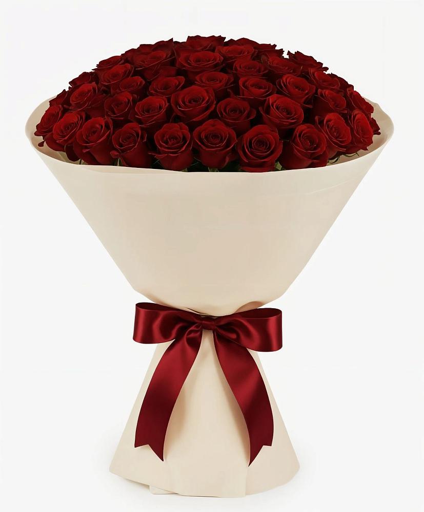 Букет 101 Бордовая роза Блэк Бакарра в Кудепста