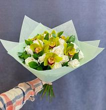 Букет цветов из:  Орхидеи и Розы в Кудепста